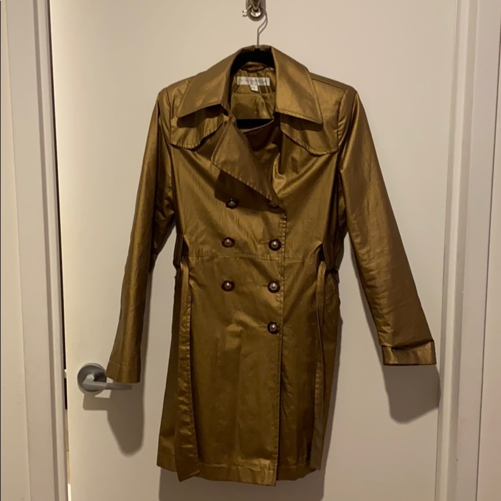 Metallic Gold Trench Coat - Via Spiga